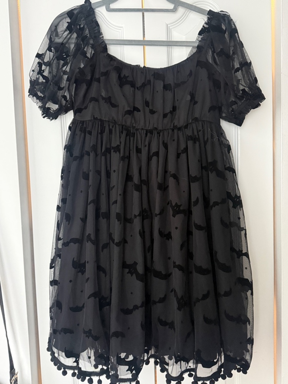 Black Bat-Print Ladies Dress - Brand